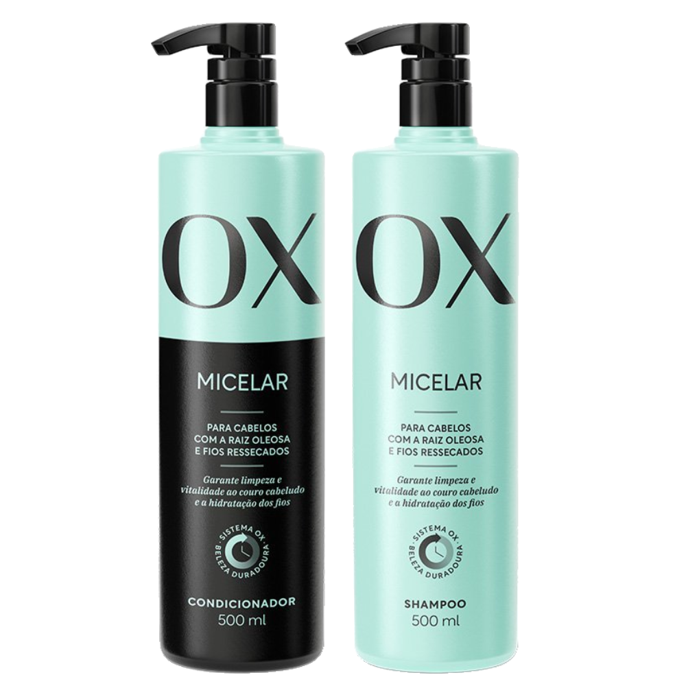 Kit Shampoo Ox Micelar 500ml + Condicionador Ox Micelar 500ml