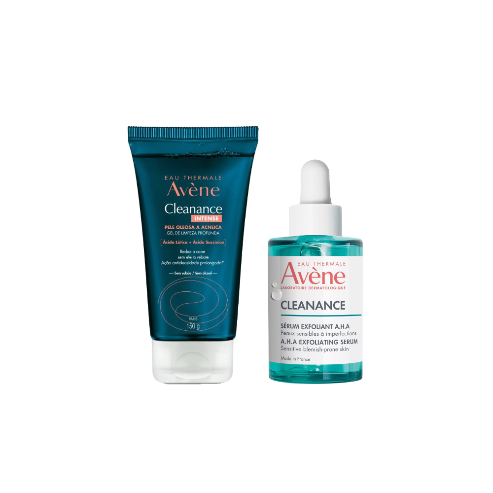 Kit Avene Gel De Limpeza Profunda Cleanance Intense 150g + Sérum Facial Antiacne Esfoliante Cleanance 30ml