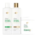 Kit Dove Condicionador Umectação + Coco Antioxi Expert Em Danos 370ml + Shampoo 370ml + Máscara Capilar 500g