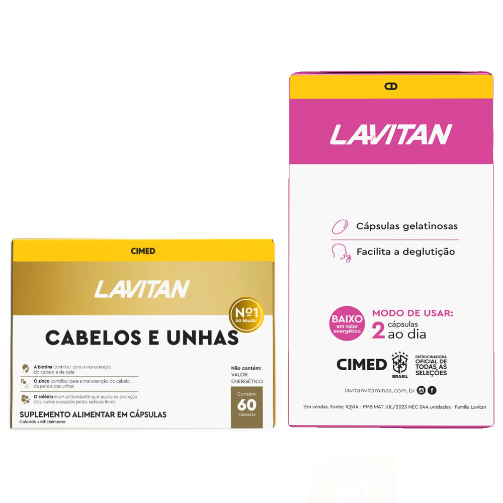 Kit Lavitan Multivitamínico Cabelos E Unhas Com 60 Capsulas + Primula Femme 60 Cápsulas Gelatinosas