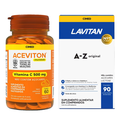 Kit Vitamina C Aceviton Imunidade 60 Comprimidos Mastigáveis + Multivitamínico Lavitan Az Original Com 90 Comprimidos