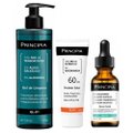 Kit Principia Gel De Limpeza Facial Gl 01 350G + Sérum Facial Antiacne E Oleosidade Mix 01 30Ml + Protetor Solar Facial Ps 01 Fps 60 40Ml
