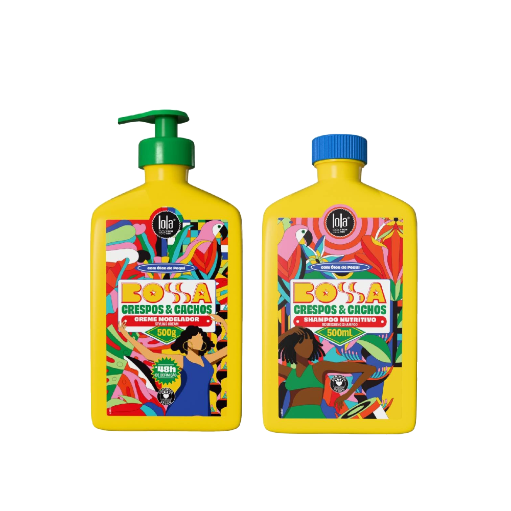 Kit Lola Cosmetics Shampoo Bossa 500ml + Creme Modelador Bossa 500g