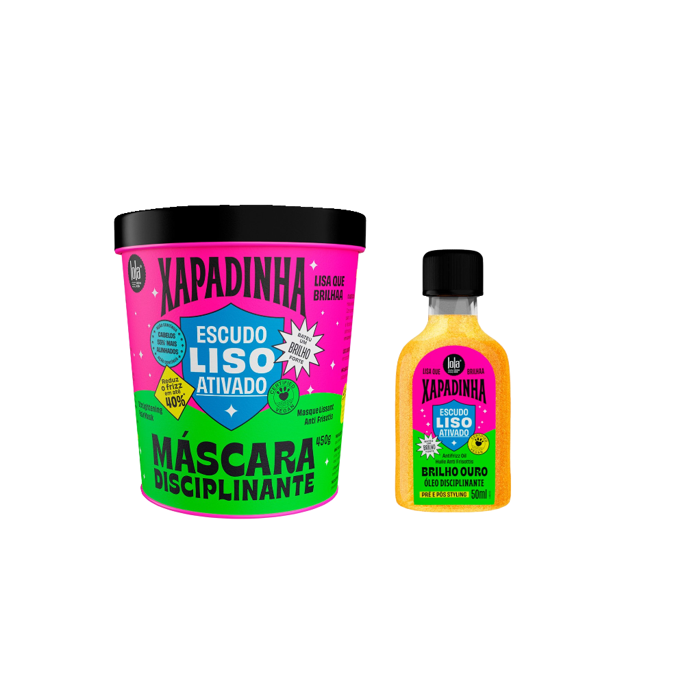 Kit Lola Cosmetics Óleo Disciplinante Xapadinha 50ml + Máscara Disciplinante Xapadinha 450g