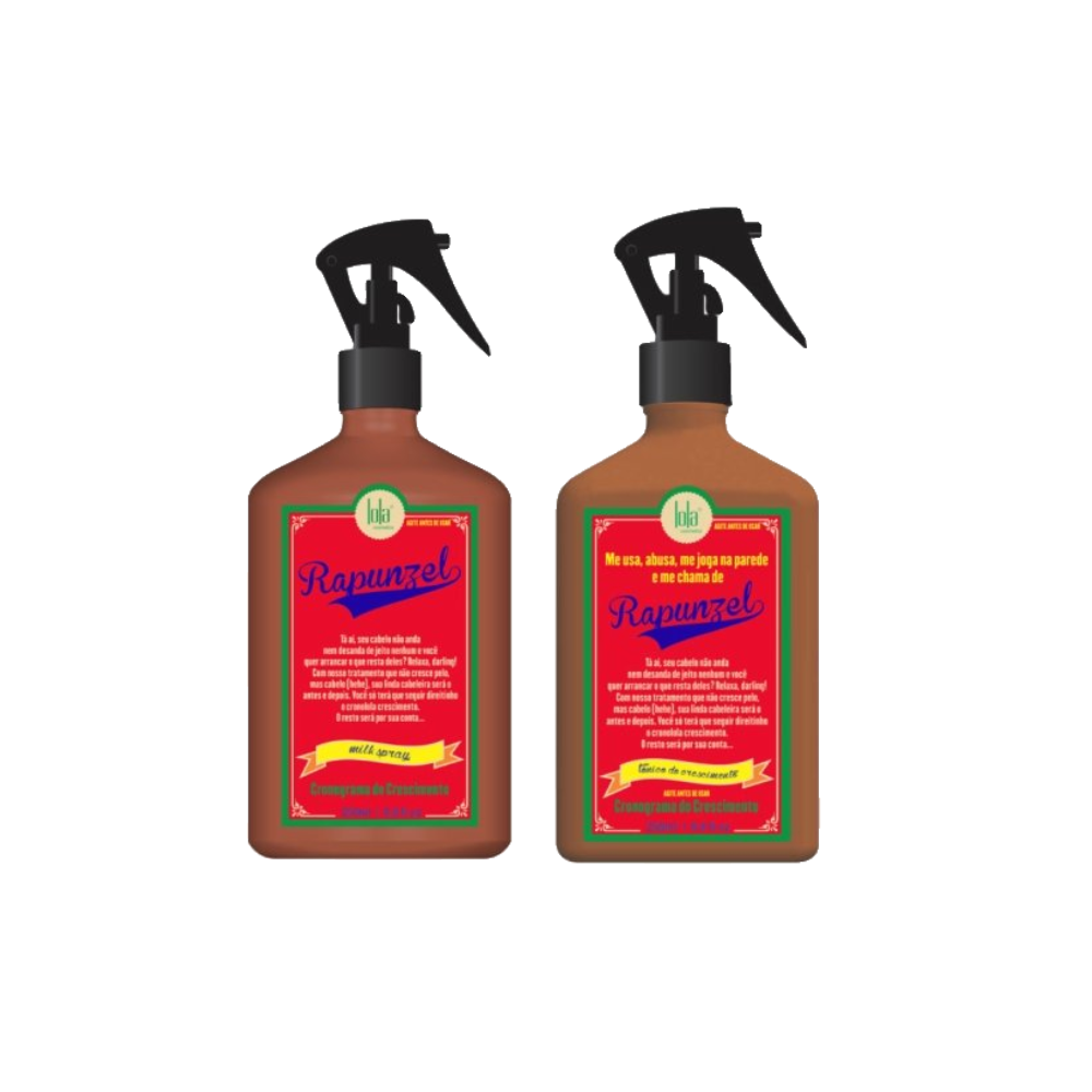 Kit Lola Cosmetics Tonico Do Crescimento Rapunzel 250ml + Leave In Spray Rapunzel 250ml