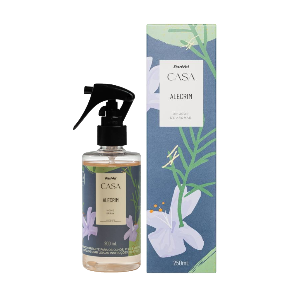 Kit Panvel Difusor De Aromas Casa Alecrim 250ml + Home Spray Alecrim 200ml