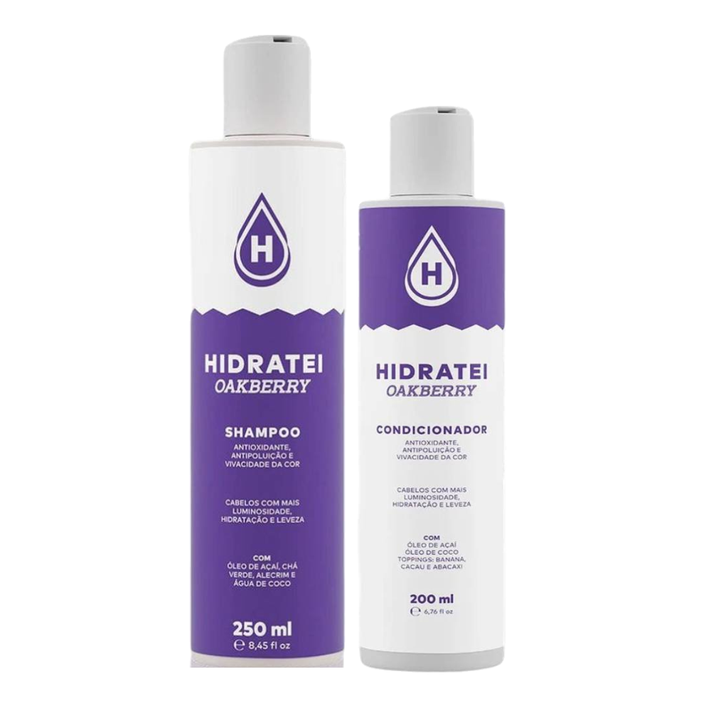 Kit Hidratei Shampoo Oakberry 250ml + Condicionador Oakberry 200ml