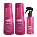 Kit Bio Extratus Protetor Térmico E Spray Finalizador Capilar Mais Liso 100Ml + Condicionador 350Ml + Shampoo 350Ml