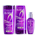 Kit Elseve Shampoo Collagen Lifter 400Ml + Sérum Capilar 100Ml + Condicionador 400Ml