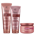 Kit Eudora Siage Shampoo Eudora Siàge Nutri Rose 250Ml + Condicionador + Máscara De Tratamento 250G