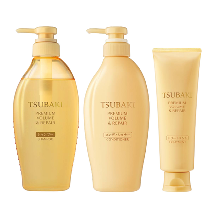 Kit Capilar Tsubaki Premium Volume E Repair Shampoo 450Ml + Condicionador 450Ml + Máscara de Tratamento Capilar 160G