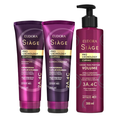 Kit Eudora Siage Creme Para Pentear Volume Siàge Pro Cronology Curvas 300Ml + Shampoo 250Ml + Condicionador 250Ml