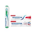 Kit Sensodyne Creme Dental Para Dentes Sensíveis Original 90G + Escova Dental Multiproteção Para Dentes Sensíveis 1 Unidades + Creme Dental Sensibilidade & Gengivas Whitening 100G