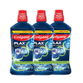 Kit 3 Enxaguantes Bucais Colgate Plax Odor Control Zero Alcool 750ml
