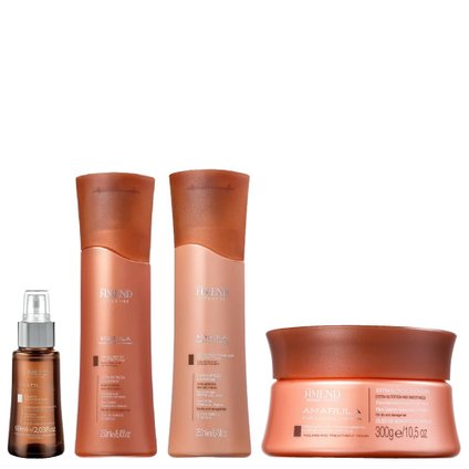 Kit Capilar Amend Amarula Fabulous Nutrition Shampoo 250Ml + Condicionador 250Ml + Máscara De Tratamento Capilar 300G + Óleo Capilar 60Ml