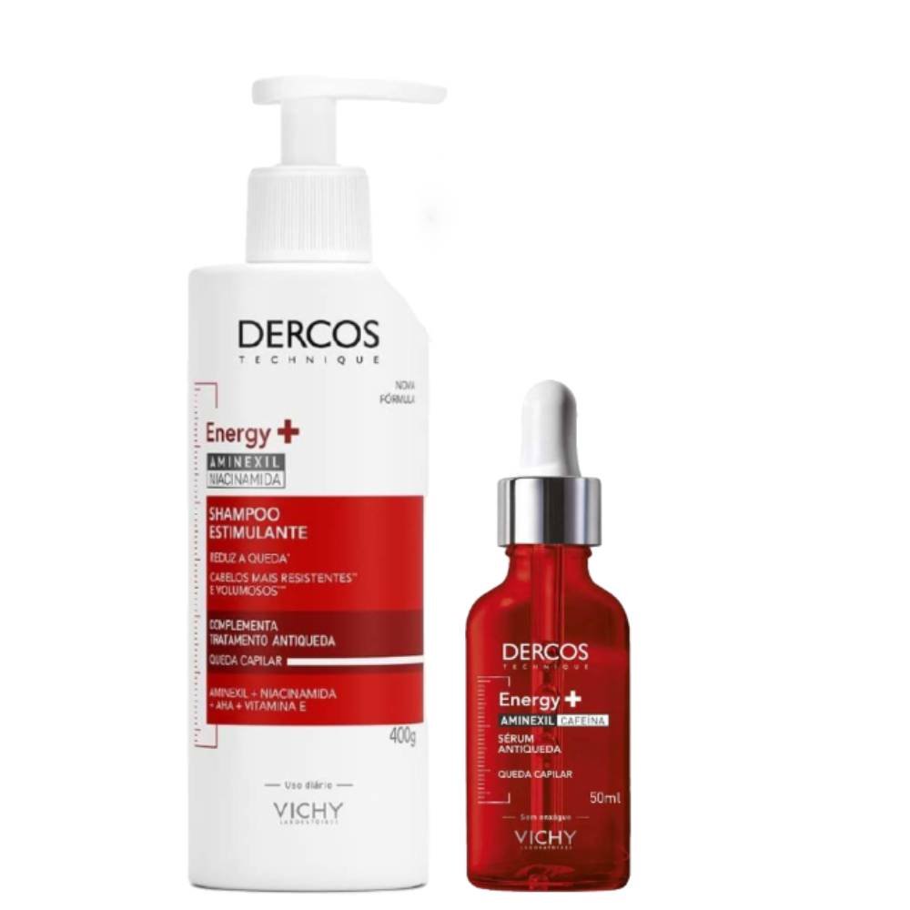 Kit Vichy Sérum Capilar Antiqueda Dercos Energy+ Estimulante 50ml + Shampoo 400g