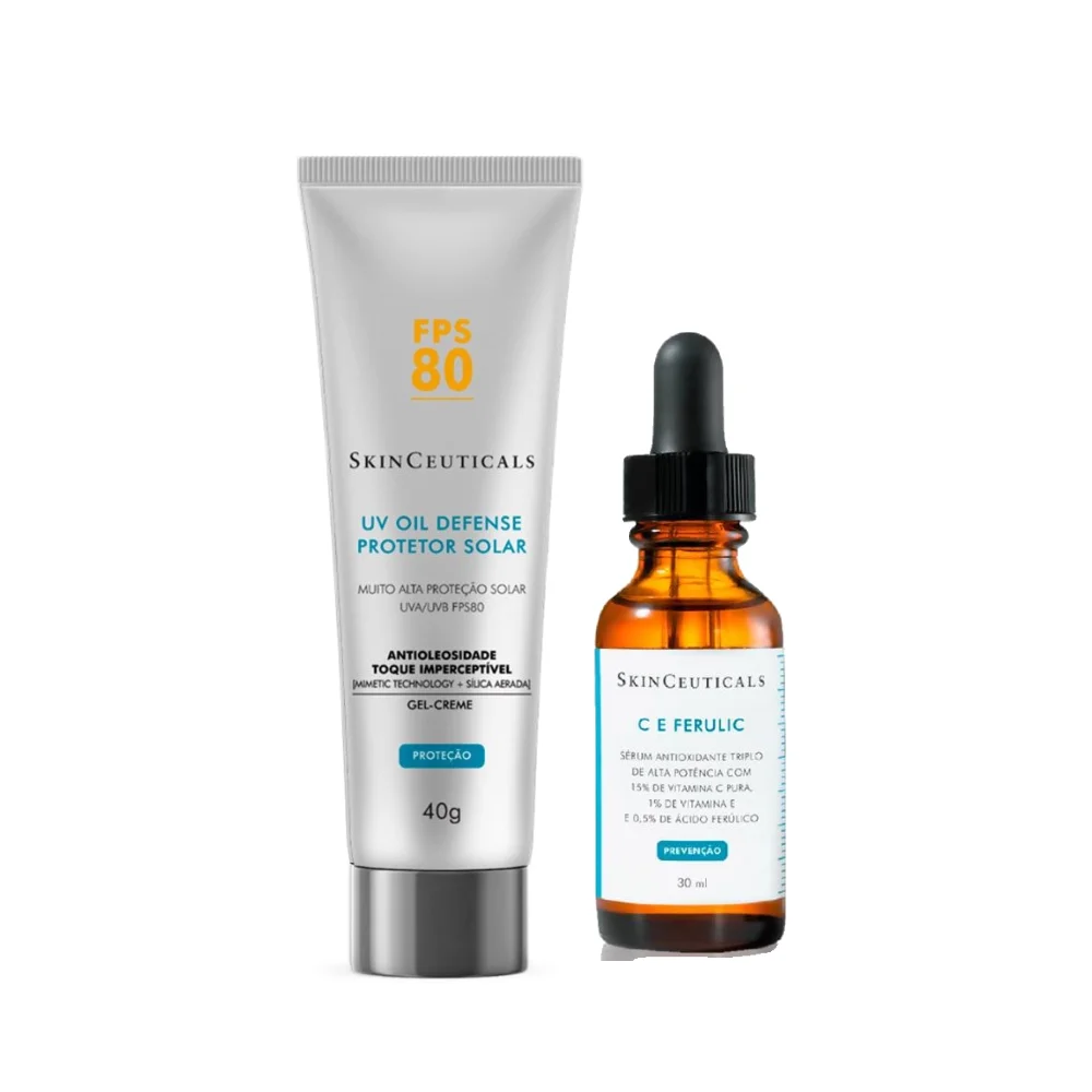 Kit Skinceuticals Sérum Facial Ferulic Vitamina C Antioxidante 30ml + Protetor Solar 40g