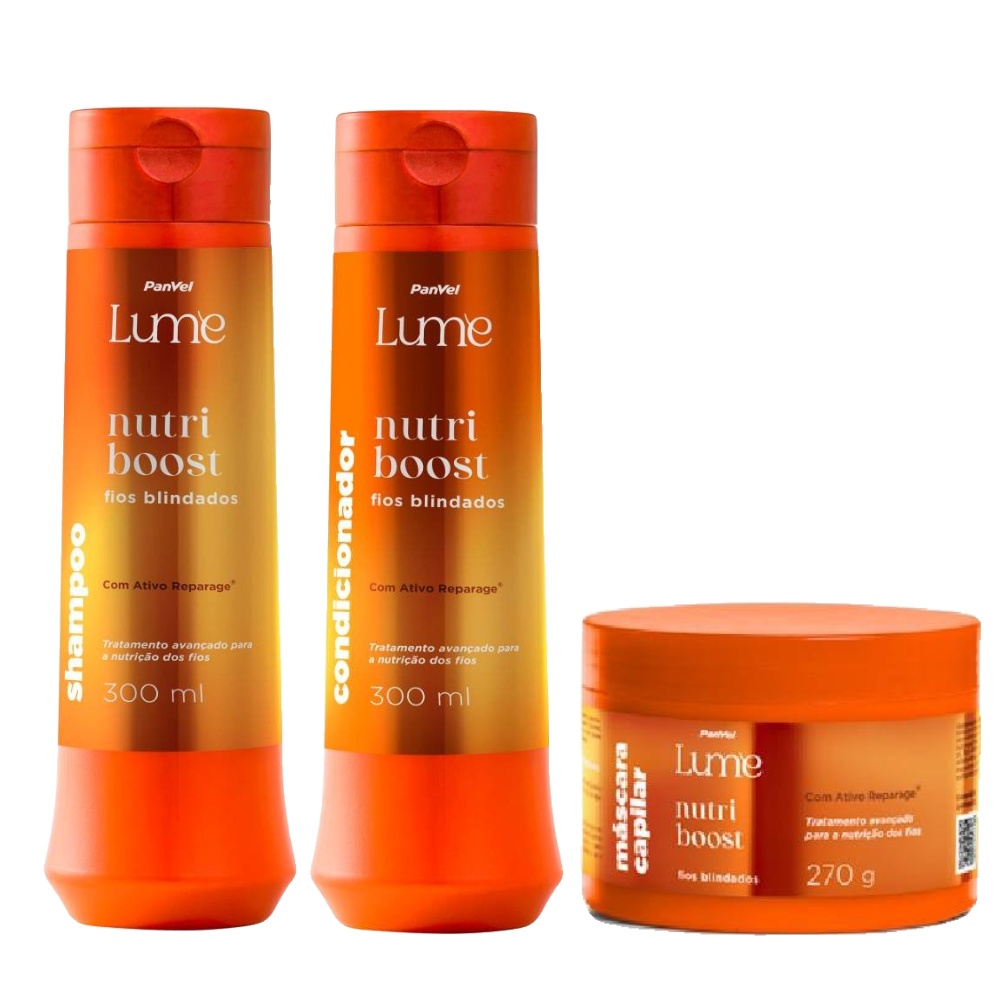 Kit Panvel Condicionador Nutri Boost Lume 300ml + Shampoo 300ml + Máscara Capilar 270g