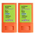 Kit Protetor Solar Facial Sallve Bastão Antioleosidade Fps50 15G 2 unidades