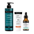 Kit Principia Gel De Limpeza Facial Gl 01 350g + Protetor Solar Facial Ps 01 Fps 60 40ml + Sérum Facial Antiacne E Oleosidade Mix 01 30ml