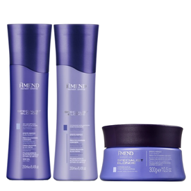Kit Capilar Amend Máscara Capilar Matizadora Expertise Specialist Blond 300G + Shampoo 250Ml + Condicionador 250Ml