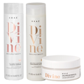 Kit Capilar Braé Condicionador Divine Antifrizz 250Ml + Shampoo Divine Antifrizz 250Ml + Máscara De Tratamento Capilar Divine 200G