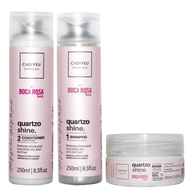 Acessar item Kit Capilar Cadiveu Essentials Quartzo Shine By Boca Rosa Condicionador 250Ml + Shampoo 250Ml + Máscara De Tratamento 200Ml