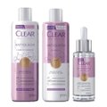 Kit Capilar Clear Tônico Capilar Women Derma Solution Antiqueda Com 60Ml + Condicionador 300Ml + Shampoo 300Ml