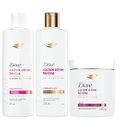 Kit Capilar Dove Shampoo Cachos Ativos + Biotina Expert Em Danos 370Ml + Máscara De Tratamento 500G + Condicionador 370Ml