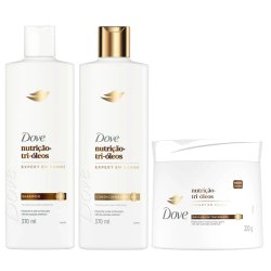 Kit Capilar Dove Shampoo Nutrição + Tri Óleos Expert Em Danos 370ml + Condicionador 370ml + Máscara De Tratamento 320g