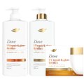 Kit Capilar Dove Condicionador Uv Repair Glow Ferúlico 600Ml + Máscara Capilar 250G + Shampoo 600Ml