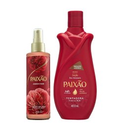 Kit Paixão Tentadora Ameixa Rubi Hidratante Corporal 400ml + Body Splash 200ml