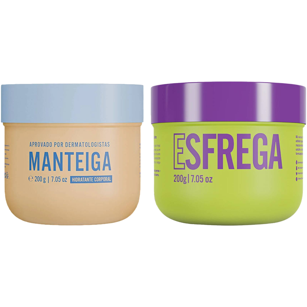 Kit Beleza Brasileira Esfoliante Corporal Bb Cream Esfrega Bumbum 200g + Hidratante Corporal Manteiga 200g