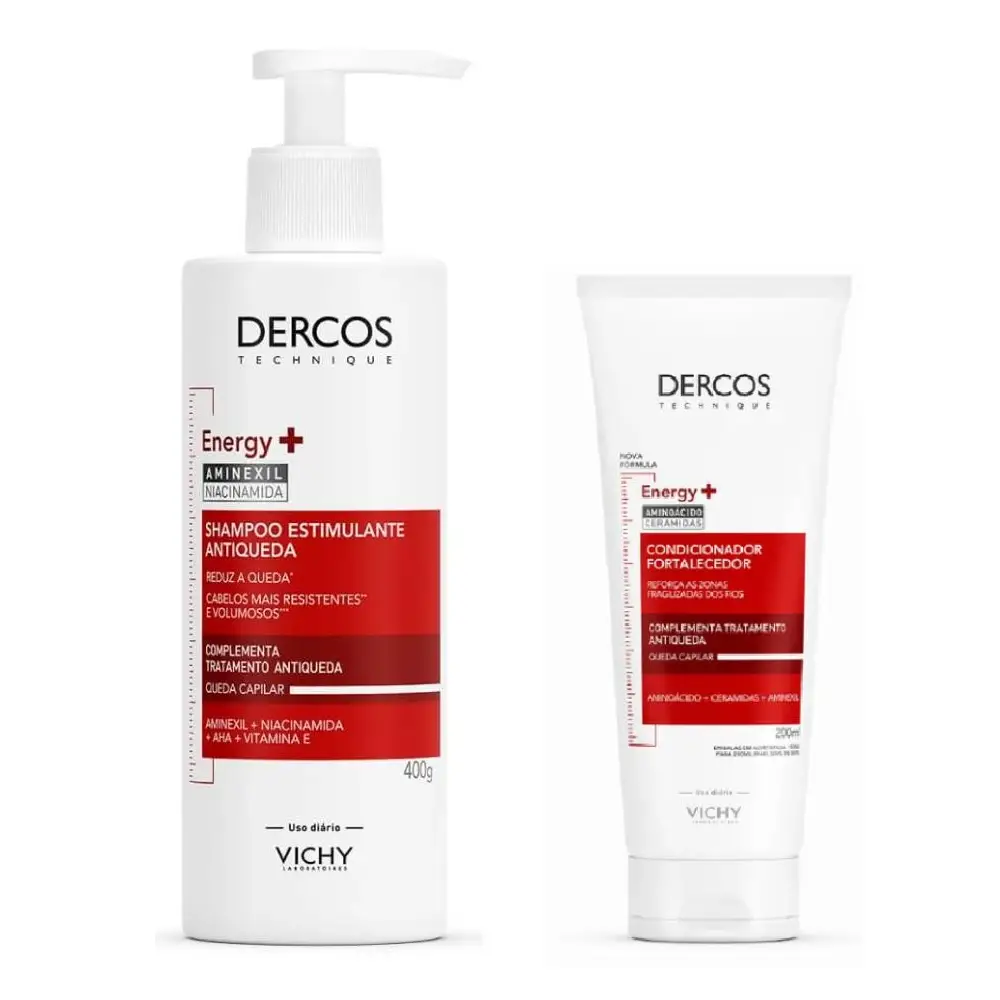 Kit Capilar Antiqueda Vichy Dercos Energy+ Shampoo 400G + Condicionador 200Ml