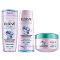 Kit Capilar Elseve Shampoo L'Oréal Paris Pure Hialurônico 400Ml + Creme De Tratamento 300G + Condicionador 400Ml