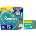 Kit Chá De Fralda Pampers Confort Sec Max Xg 92 Unidades + Lenços Umedecidos Aloe Vera Leve 4 Pague 3 Com 48 Unidades