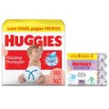 Kit Chá De Fralda Huggies Máxima Proteção Giga Xg Com 112 Unidades + Lenços Umedecidos Rosto E Corpo Limpeza Leve 4 Pague 3 192 Unidades
