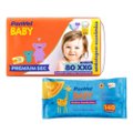 Kit Chá De Fralda Panve Baby Premium Sec Max Xxg Com 80 Unidades + Lenços Umedecidos Baby 140 Unidades