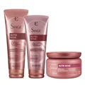 Kit Capilar Eudora Siage Condicionador Nutri Rose 200Ml + Shampoo 250Ml + Máscara De Tratamento 250G