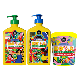 Kit Capilar Lola Cosmetics Creme Modelador Bossa 500G + Gelatina 500G + Máscara Capilar 450G