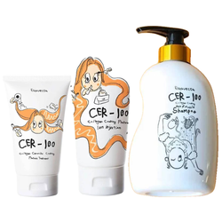 Kit Capilar Elizavecca Máscara De Tratamento Capilar Cer 100 Revestimento De Colágeno Ceramidas E Proteína 100ml + Máscara Capilar 50ml + Shampoo 500ml