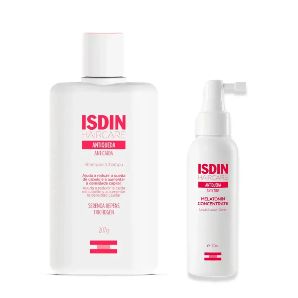 Kit Isdin Hair Care Antiqueda Shampoo 207g + Loção Com Melatonina 100ml
