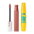 Kit Maybelline Batom Líquido Super Stay Matte Ink Seductress 5Ml + Máscara De Cílios The Colossal Volum' Express À Prova D'Água Preto 9,2Ml