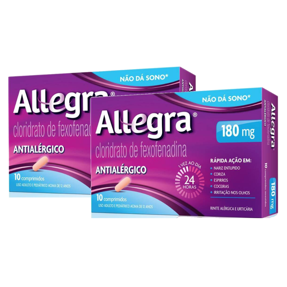 Kit Antialérgico Allegra 180mg 10 Comprimidos 2 Unidades