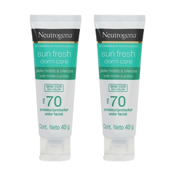 Kit Protetor Solar Facial Neutrogena Sun Fresh Derm Care Sem Cor Fps 70 40g 2 Unidades