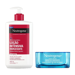 Kit Neutrogena Loção Intensiva Corporal Hidratante Norwegian Sem Fragrância 400ml + Hidratante Facial Hydro Boost Water Gel 50g