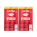 Kit Lavitan Carmed Cabelos E Unhas Iogurte De Morango 60 Comprimidos Mastigáveis 2 unidades