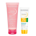 Kit Bioderma Gel De Limpeza Micelar Calmante E Hidratante Sensibio Gel Moussant 200Ml + Protetor Solar Facial Antioleosidade Photoderm Fps70 Neutro 40G