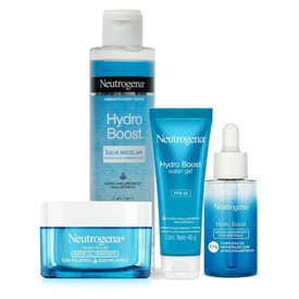 Kit Neutrogena Sérum Facial Hidratante Hydro Boost 30Ml + Água Micelar Hydro Boost 200Ml + Hidratante Facial Hydro Boost Water Gel Fps 25 40G + Hidratante Facial Hydro Boost Water Gel 50G