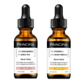 Kit Principia Sérum Facial Antioxidante Vc 10 30Ml + Sérum Facial Antiacne E Oleosidade Nc 10 Niacinamida 10% 30Ml